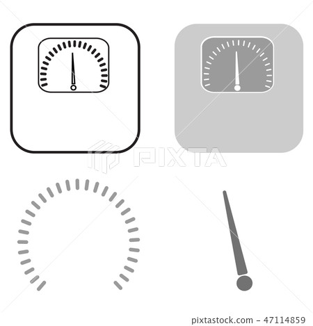 Weights icon. A set of several elements of arrows and scales Weights icon. A set of several elements of arrows and scales 47114859