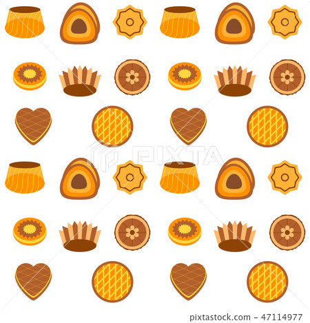 Seamless pattern cakes over white Seamless pattern cakes over white 47114977