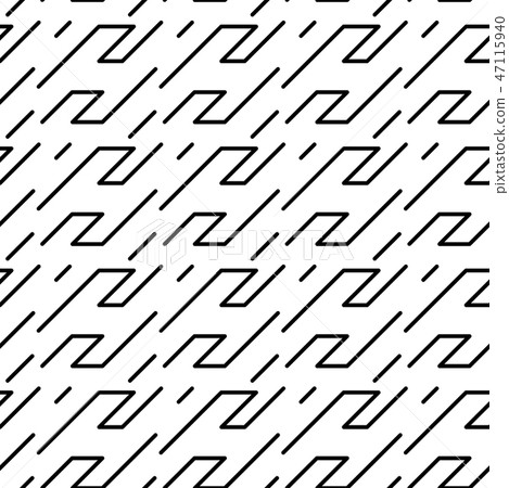 geometric pattern in black and white style on a white background. 47115940