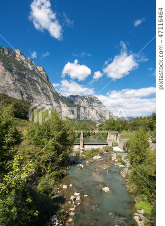 Sarca River - Trentino Alto Adige Italy. Sarca River - Trentino Alto Adige Italy. 47116464