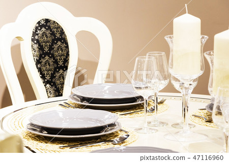 interior of the cafe in the style of Provence. 47116960