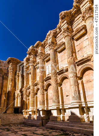 Interior of the Temple of Bacchus at Baalbek, Lebanon 47117584