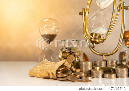 Saving money, Time Investment concept 47119741
