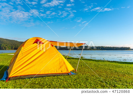 Camping tent on the mountain at Mae Puem National  47120868