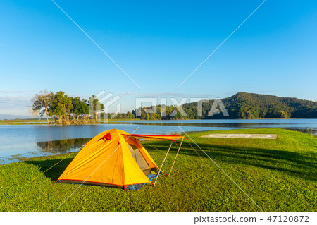 Camping tent on the mountain at Mae Puem National  47120872
