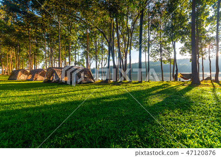 Camping tent on the mountain at Mae Puem National  47120876