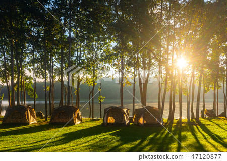 Camping tent on the mountain at Mae Puem National  47120877