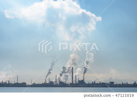 [大竹廣島]工廠圖片煙囪和天空 47121019