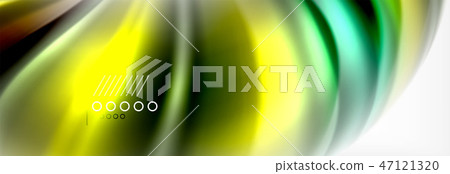 Smooth liquid blur wave background, color flow concept, illustration 47121320