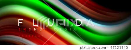 Fluid wave line background or pattern. Geometric technology abstract background. Movement effect. Fluid wave line background or pattern. Geometric technology abstract background. Movement effect. 47121540