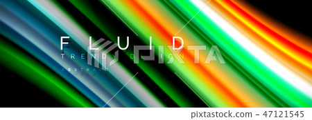 Fluid wave line background or pattern. Geometric technology abstract background. Movement effect. 47121545
