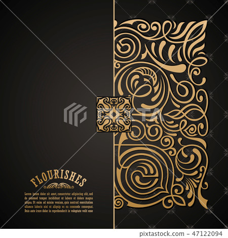 Vintage luxury decorative design of golden mandala. Vector background for greeting card Vintage luxury decorative design of golden mandala. Vector background for greeting card 47122094