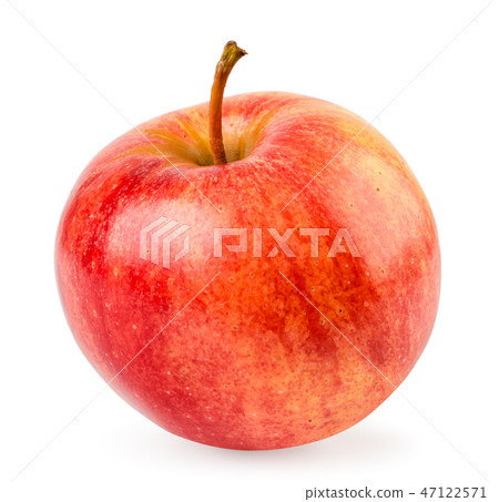 Ripe red Apple closeup on a white. Isolated. 47122571