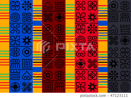 Seamless African Adinkra pattern. Seamless African Adinkra pattern. 47123111