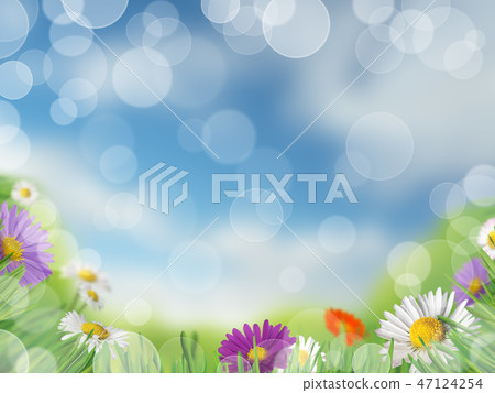 Spring Grass Abstract 47124254