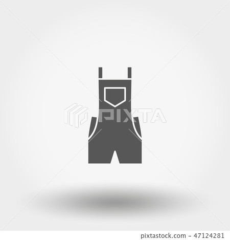 Overalls. Jumpsuit. Icon. Vector. Silhouette. Flat design Overalls. Jumpsuit. Icon. Vector. Silhouette. Flat design 47124281