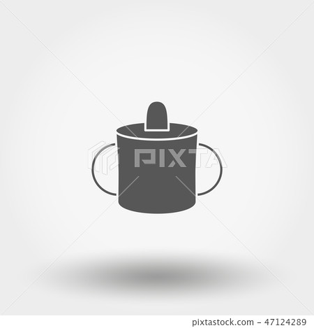 Baby mug for feeding. Icon. Vector. Silhouette. Flat design Baby mug for feeding. Icon. Vector. Silhouette. Flat design 47124289