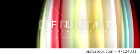 Fluid wave line background or pattern. Geometric technology abstract background. Movement effect. Fluid wave line background or pattern. Geometric technology abstract background. Movement effect. 47124331