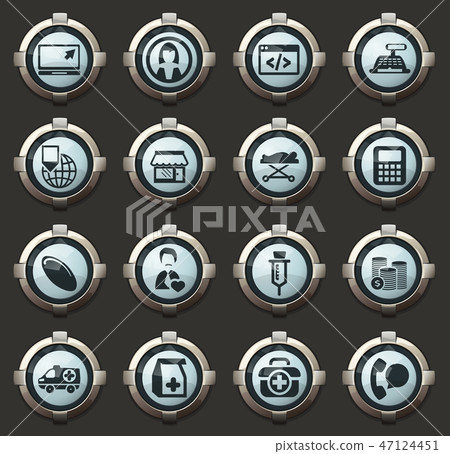 Drug store icons set Drug store icons set 47124451