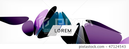 Triangle 3d polygonal art style. Future geometric design. Vector geometry futuristic illustration 47124543
