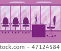 Design of a modern office designer workplace in pink 47124584