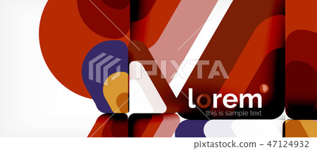 Colorful trendy geometric shapes background Colorful trendy geometric shapes background 47124932