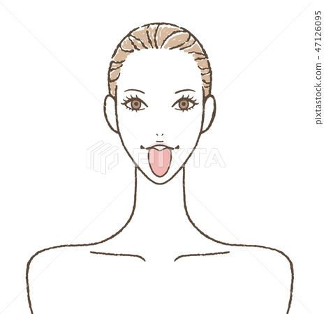 Mouth of woman skin care "be" 47126095