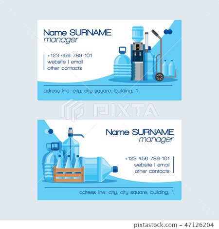 Water bottle vector man woman character delivering clean water drink liquid aqua bottled in plastic 47126204