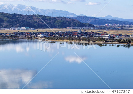 Togo lake _ Tottori ken Yurashi hamacho, Izumo mountain View from the observation deck 47127247