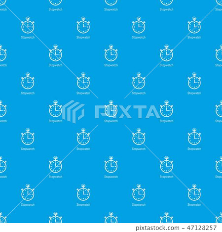 Stopwatch pattern vector seamless blue 47128257