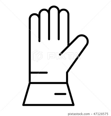 Welder glove icon, outline style 47128575