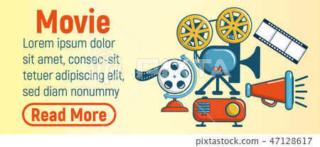 Movie concept banner, cartoon style Movie concept banner, cartoon style 47128617