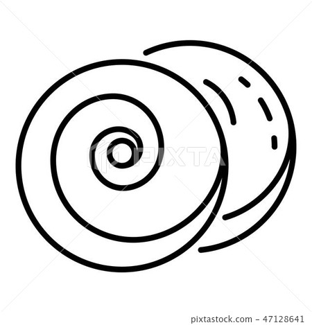 Cream cookie icon, outline style 47128641