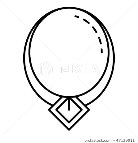 Gemstone necklace icon, outline style 47129011