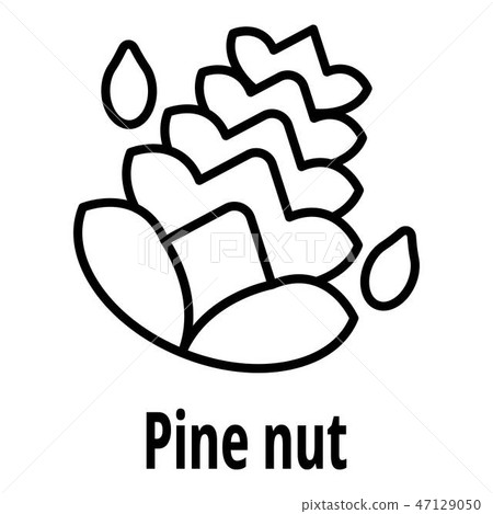 Pine nut icon, outline style 47129050