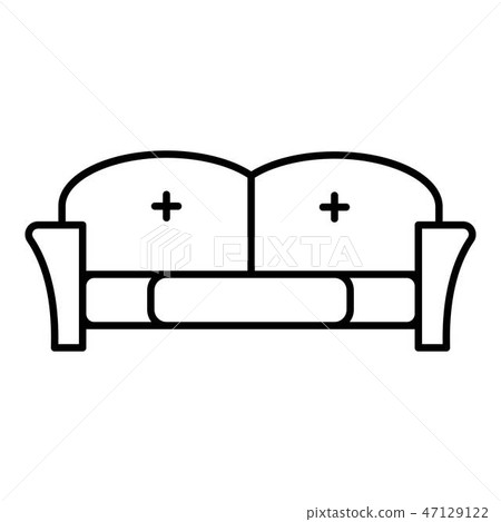 Tuxedo sofa icon, outline style 47129122