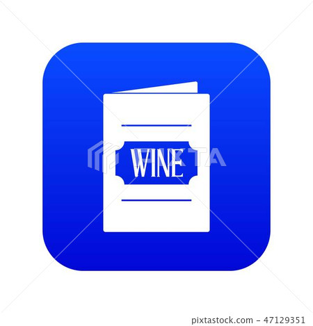 Wine list icon digital blue 47129351