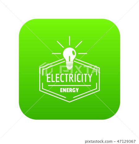 Bulb icon green vector 47129367