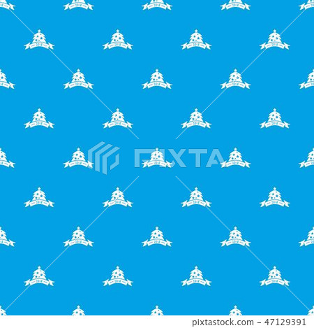 Christmas tree pattern vector seamless blue - Stock Illustration ...