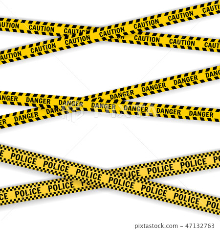 Police Line Set on a white background  47132763