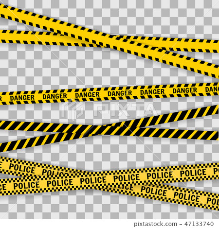 Police Line Set on a white background  47133740