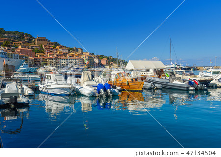 View of harbor seafront in Porto Santo Stefano 47134504