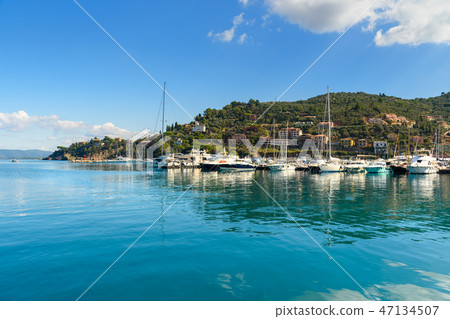 View of harbor seafront in Porto Santo Stefano  47134507