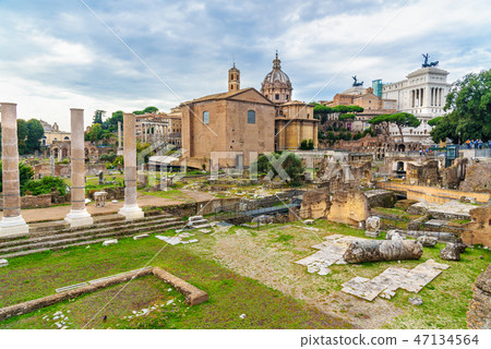 Ruins of Roman Forum. Rome. Italy Ruins of Roman Forum. Rome. Italy 47134564