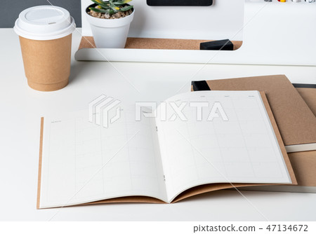 top view of open calendar planner top view of open calendar planner 47134672