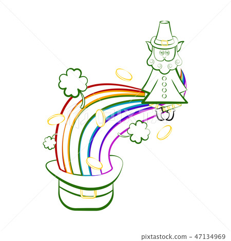 Sketch of a traditional irish hat with 