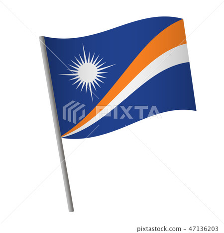 Marshall Islands flag icon. 47136203