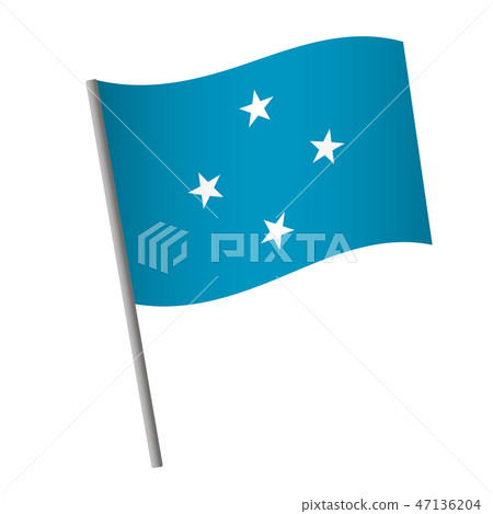 Micronesia flag icon. 47136204