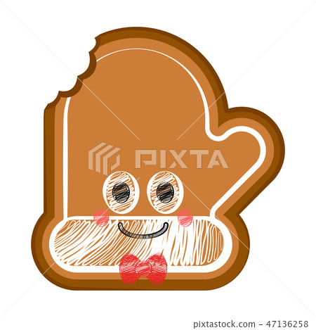 Happy bitten christmas glove gingerbread Happy bitten christmas glove gingerbread 47136258