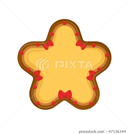 Isolated christmas star gingerbread Isolated christmas star gingerbread 47136344